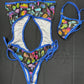 Cosmic Purple/Black Mushroom One-Piece Exotic Dancer Outfit