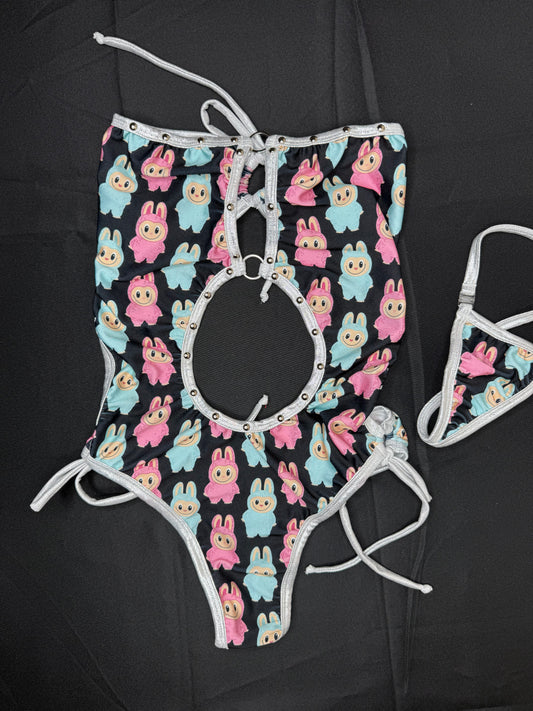Designer Bunny One-Piece Lingerie Outfit