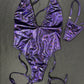 Holographic Purple One-Piece Lingerie Outfit