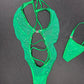 Green Mesh One-Piece Lingerie Outfit