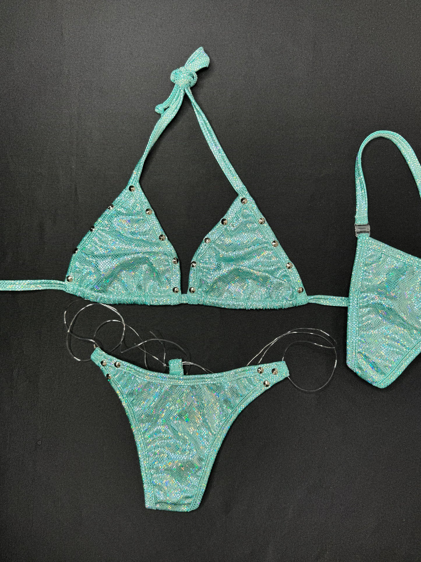 Mint Two-Piece Bikini Lingerie Outfit