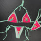 Ariel/Mint Spandex Two-Piece Bikini Lingerie Outfit