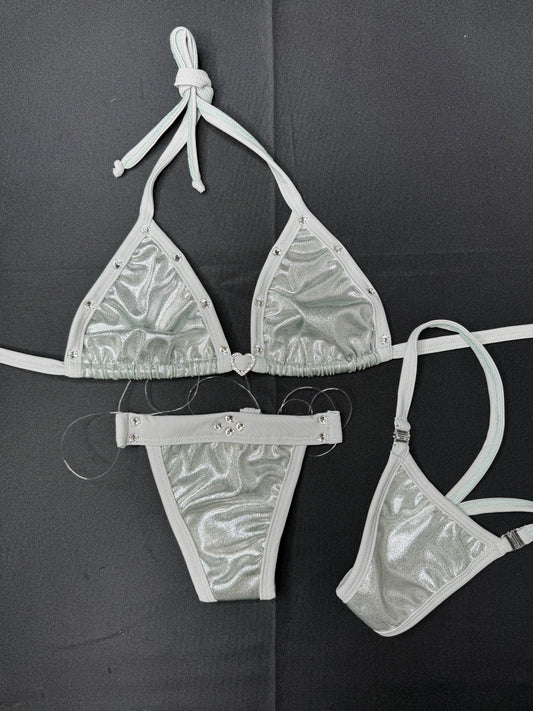 Chrome Exotic Dancer Two-Piece Outfit Bikini