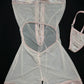 Metallic Pink/Pink Mesh One-Piece Lingerie Outfit