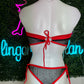 Red/Black One-Piece Stripper Outfit