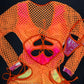 Pink/Yellow Ombré/Orange Fishnet Romper Lingerie Outfit