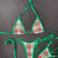 Designer Christmas Two-Piece Bikini Lingerie Outfit