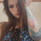 Blue Cheetah Print Two-Piece Stripper Outfit