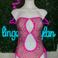 Hot Pink/Baby Pink One-Piece Stripper Outfit