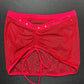 Red Mesh Two-Piece Sling-Shot Skirt Lingerie Outfit