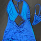 Ombré Royal Blue One-Piece Ripped Back Lingerie Outfit