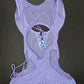 Lavender Designer Spandex/Mesh One-Piece Sleeveless Romper/Bikini Top Lingerie Outfit
