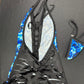 Blue/Black Spandex One-Piece Ripped Back Lingerie Outfit