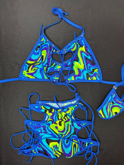 Cosmic Bikini Top/Shorts Two-Piece Lingerie Outfit