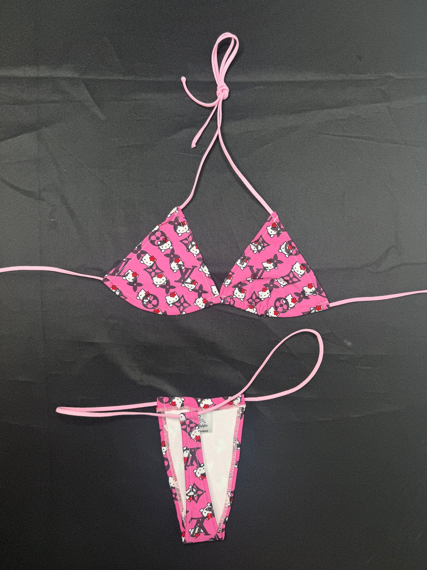 Designer Kitty Micro Bikini Lingerie Outfit