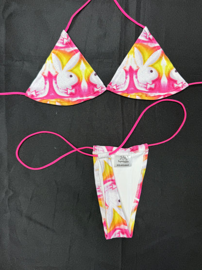 Bunny Spandex Micro Bikini Lingerie Outfit