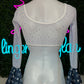 Denim Print/White Mesh Stripper Outfit
