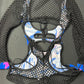 Purple/Pink Spandex Black Fishnet Bikini Top One-Piece Romper Lingerie Outfit