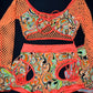 Cosmic Orange Fringe Two-Piece Exotic Dancer Outfit