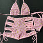 Baby Pink Two-Piece Bikini Top/Shorts Exotic Dancer Outfit