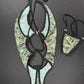 Holographic Money Print/Black Spandex One-Piece Lingerie Outfit