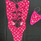 Hot Pink Designer Spandex One-Piece Lingerie Outfit