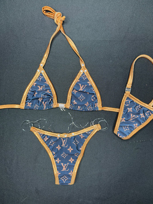 Mocha & Brown Designer Two-Piece Lingerie Outfit
