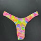 Rainbow Spandex/Neon Mesh One-Piece Lingerie Outfit with Cheekie Thong Lingerie Outfit