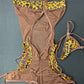 Animal Print/Mocha Mesh Romper One-Piece Lingerie Outfit