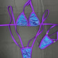 Metallic Purple Sling-Shot One-Piece Lingerie Outfit