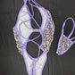 Holographic Designer Lavender One-Piece Lingerie Outfit