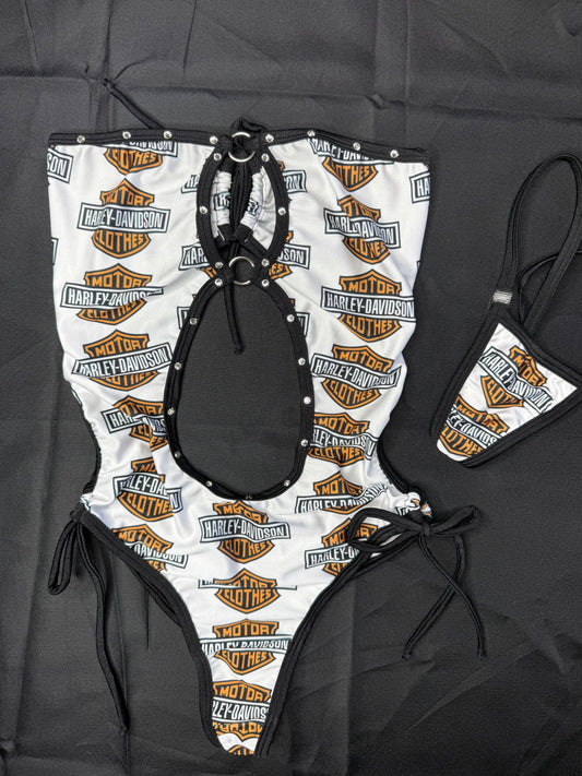 Harley Spandex One-Piece Lingerie Outfit