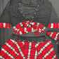 Red Plaid/Black Mesh School Girl Two-Piece Skirt Lingerie Outfit