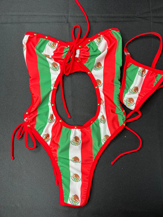Mexico/Cinco de Mayo inspired One-Piece Exotic Dancer Outfit