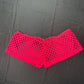 Cheetah Print/Hot Pink Fishnet Spandex One-Piece Hot Pink Fishnet Shorts Three-Piece Lingerie Outfit