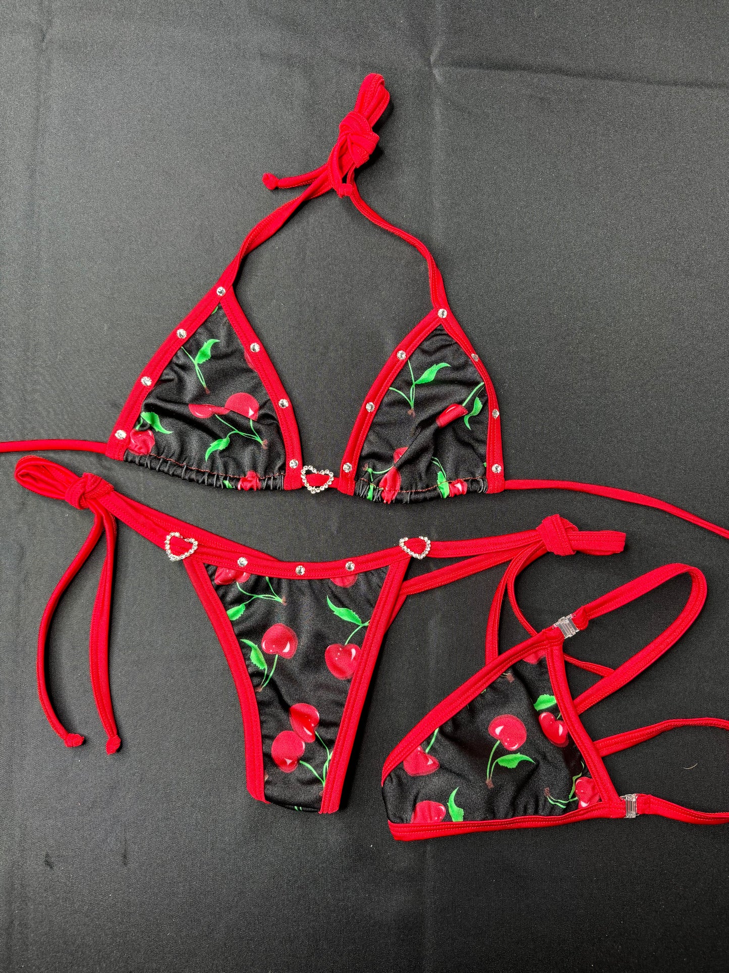 Cherry Bikini Two-Piece Stripper Outift