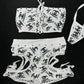 White/Black Designer Tube Top/Shorts Two-Piece Lingerie Outfit