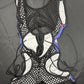 Patriots Print/Black Spandex One-Piece Lingerie Outfit