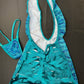 Metallic Aqua/Teal One-Piece Stripper Outfit