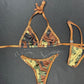 Camouflage/Mocha Spandex Two-Piece Bikini Lingerie Outift