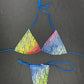 Holographic Rainbow Designer Two-Piece Micro Bikini Lingerie Outfit