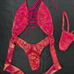 Animal Print Spandex Garter One-Piece Lingerie Outfit