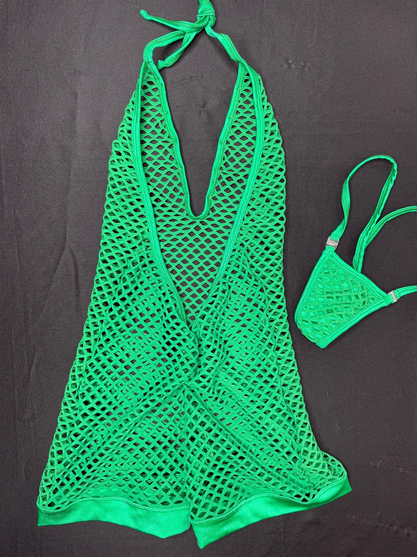Fishnet One-Piece Lingerie Outfit