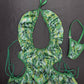Holographic Green Camouflage One-Piece Lingerie Outfit