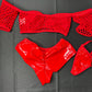 Red Latex Two-Piece Exotic Dancer Outfit