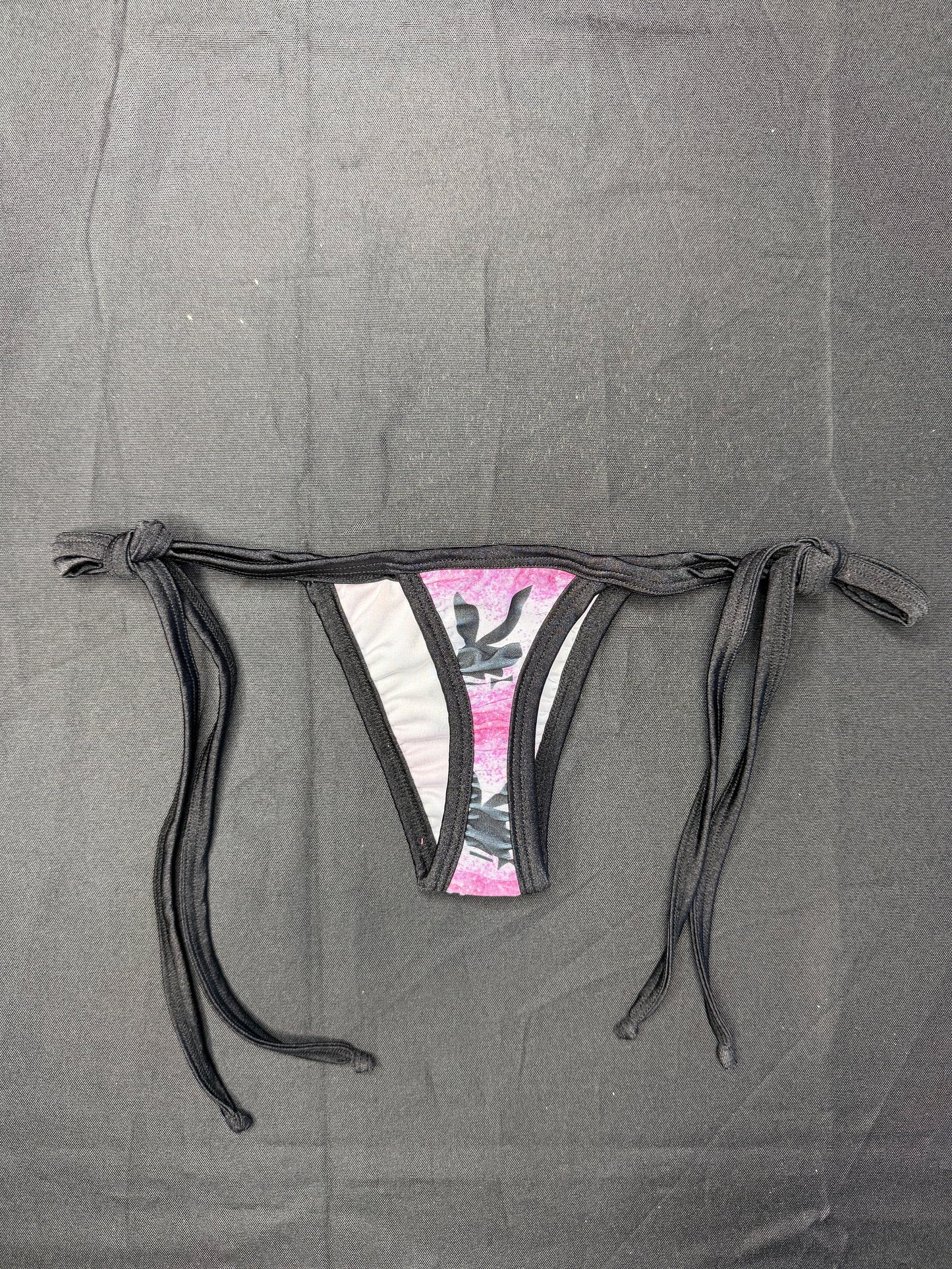 Black/Pink Bunny Spandex Two-Piece Bikini Lingerie Outfit