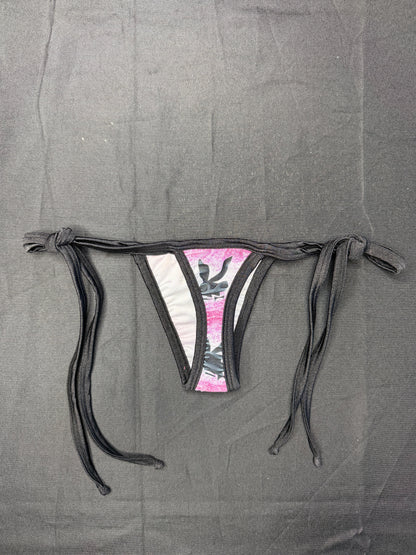 Black/Pink Bunny Spandex Two-Piece Bikini Lingerie Outfit