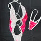 Hot Pink VELVET One-Piece Lingerie Outfit