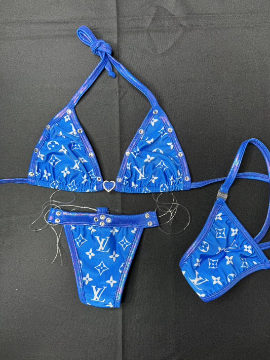 Metallic Purple/Blue Two-Piece Exotic Dancer Bikini