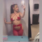 Red Fishnet/Mesh Chaps Leg Outfit Dance Wear & Stripper Attire